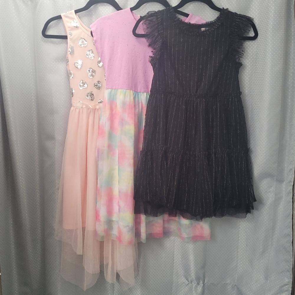 Lot of 3 Dresses - Size 10-12 Large - Cat & Jack, Wonder Nation, & Zenzi